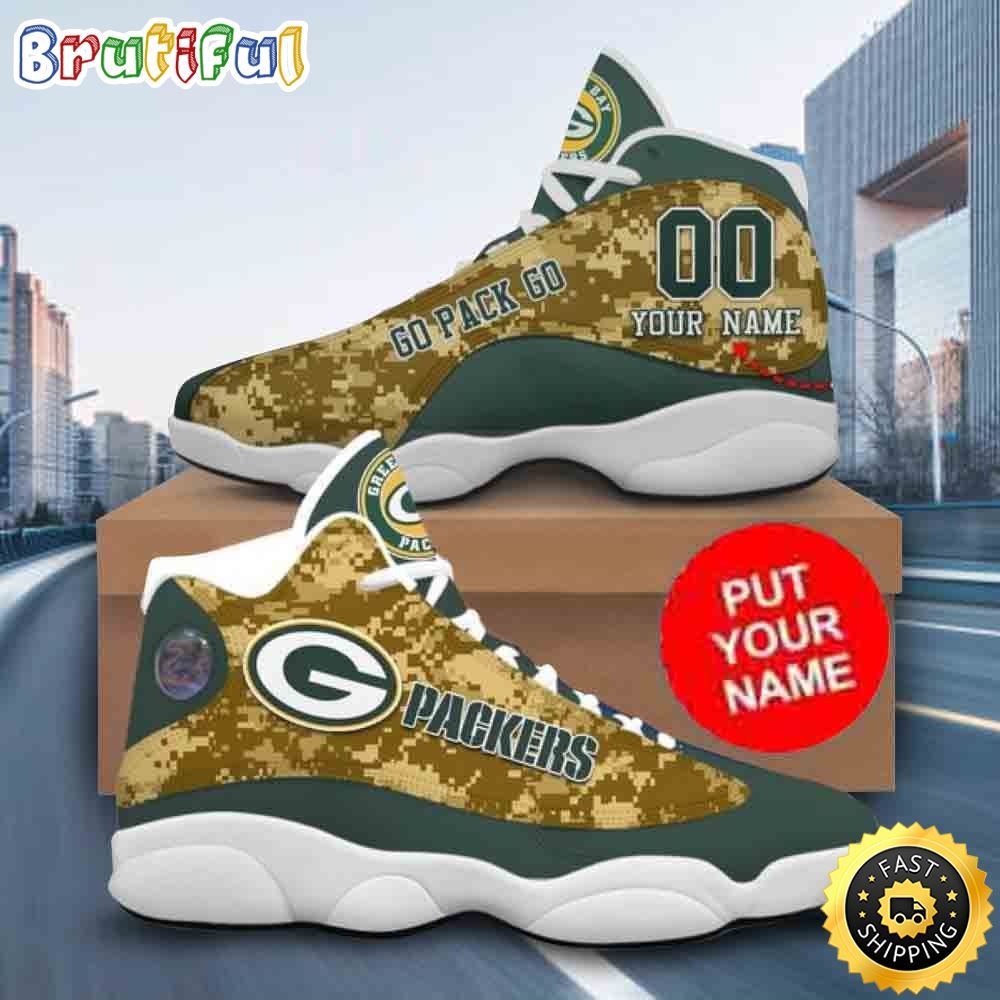 Sportswearmerch Green Bay Packers NFL AJ13 Sneakers Shoes For Men And Women