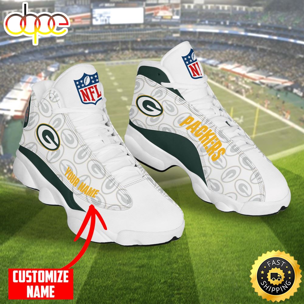Sportswearmerch Green Bay Packers NFL AJ13 Sneakers Shoes For Men And Women
