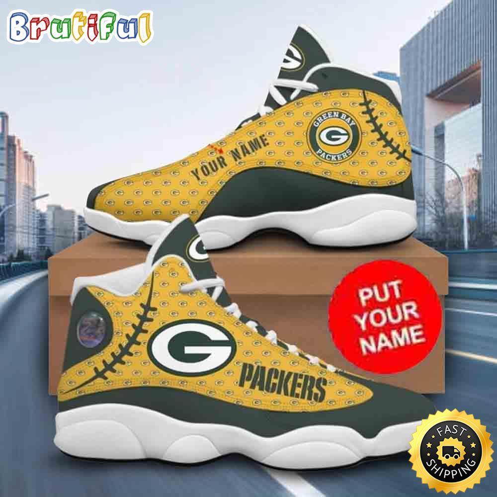 Sportswearmerch Green Bay Packers NFL AJ13 Sneakers Shoes For Men And Women