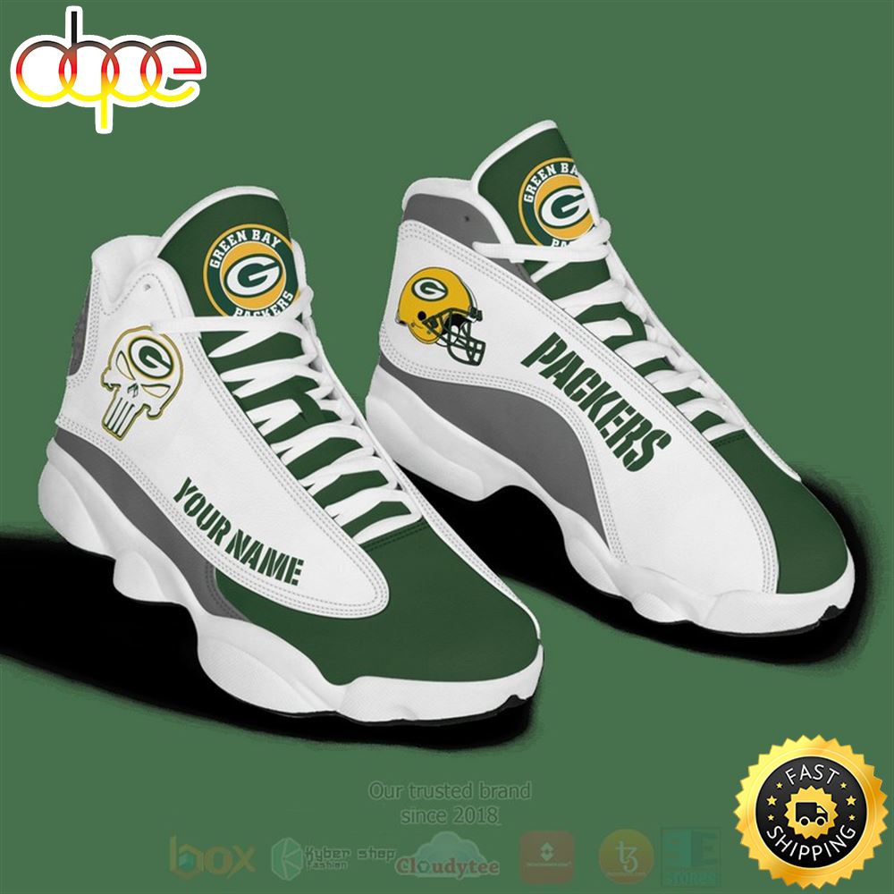 Sportswearmerch Green Bay Packers NFL AJ13 Sneakers Shoes For Men And Women