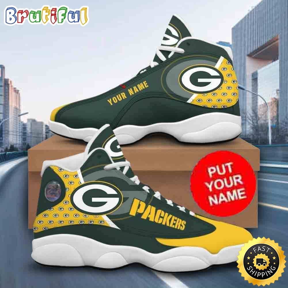 Sportswearmerch Green Bay Packers NFL AJ13 Sneakers Shoes For Men And Women