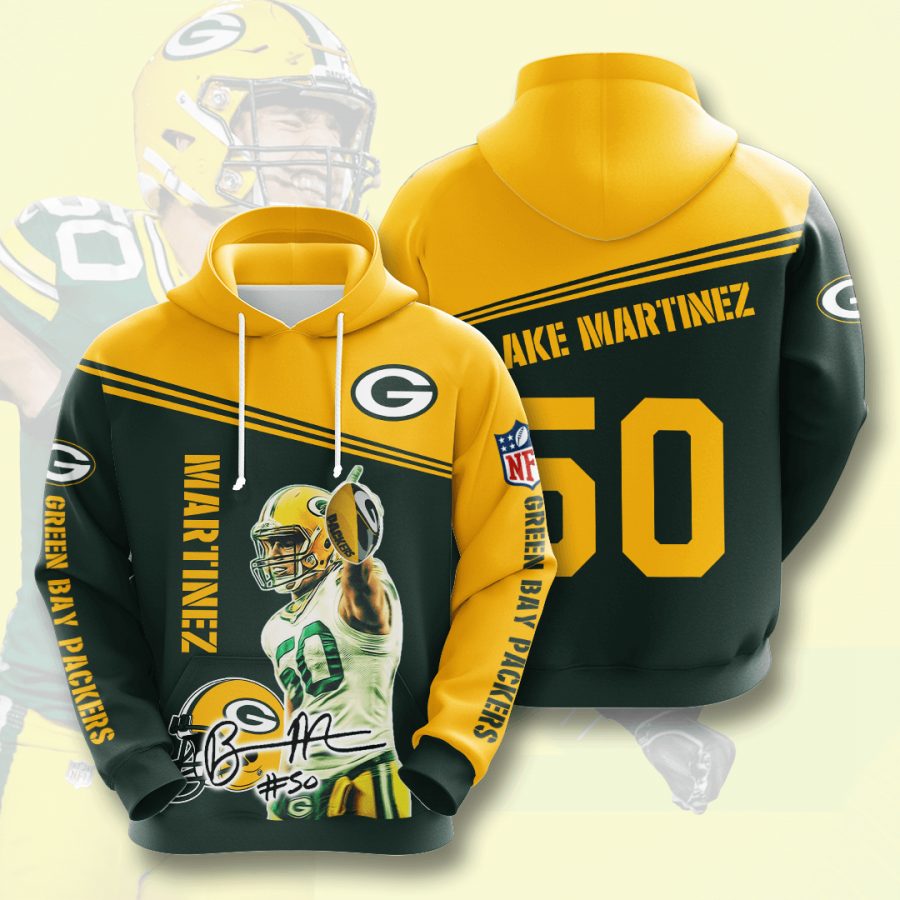 Sportswearmerch Green Bay Packers NFL Blake Martinez Dark Gold Personalized Hoodie For Fan