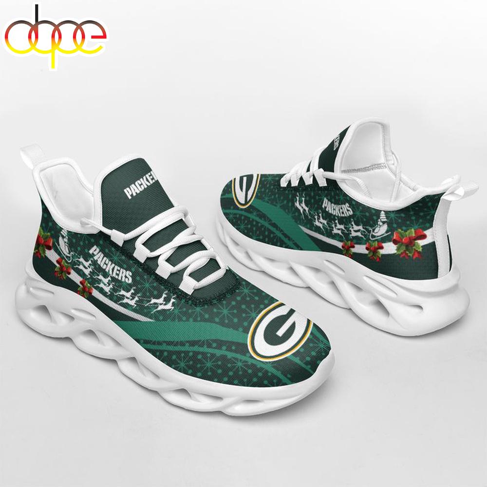 Sportswearmerch Green Bay Packers NFL Christmas Pattern Max Soul Shoes Sneakers For Men And Women Gift