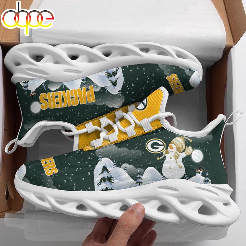 Sportswearmerch Green Bay Packers NFL Christmas Snowman Max Soul Shoes Sneakers For Men And Women