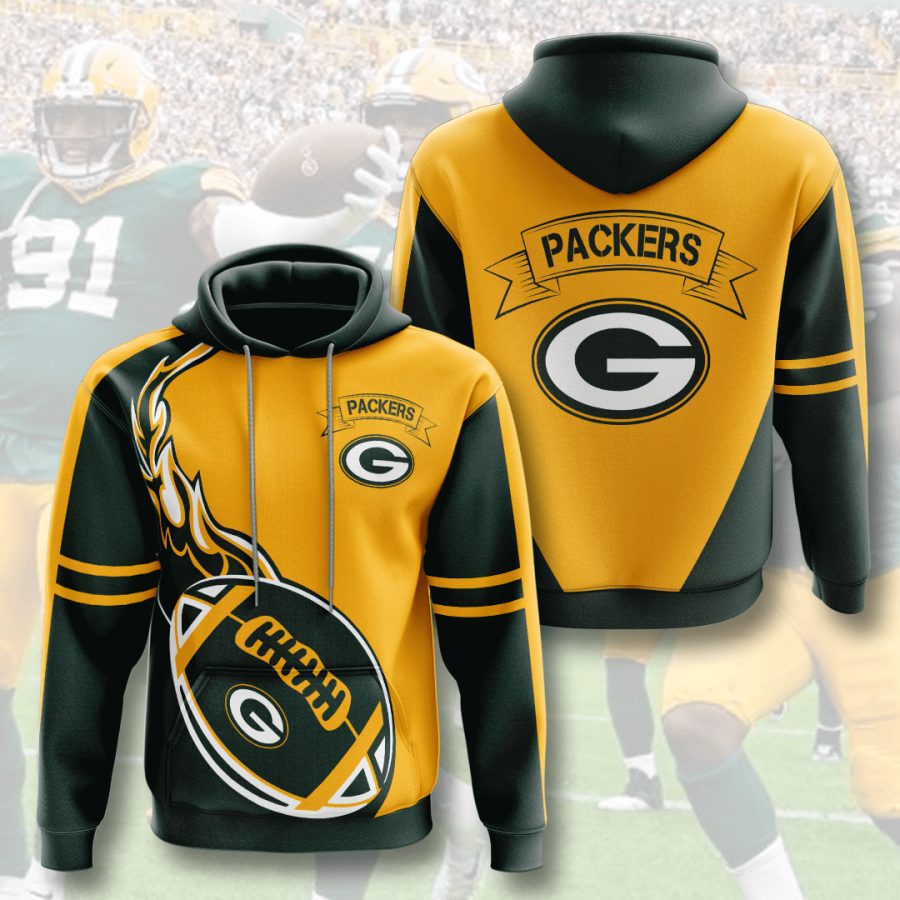 Sportswearmerch Green Bay Packers NFL Dark Fire Personalized Hoodie For Fan
