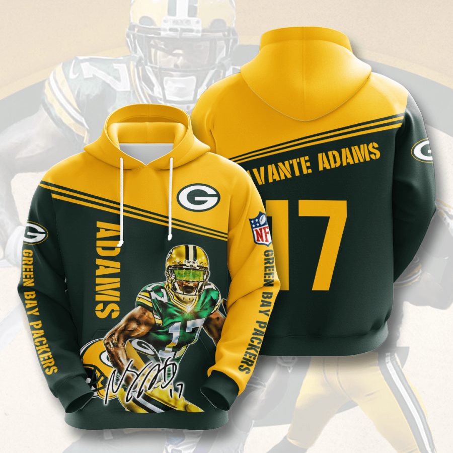 Sportswearmerch Green Bay Packers NFL Davante Adams Dark Gold Personalized Hoodie For Fan