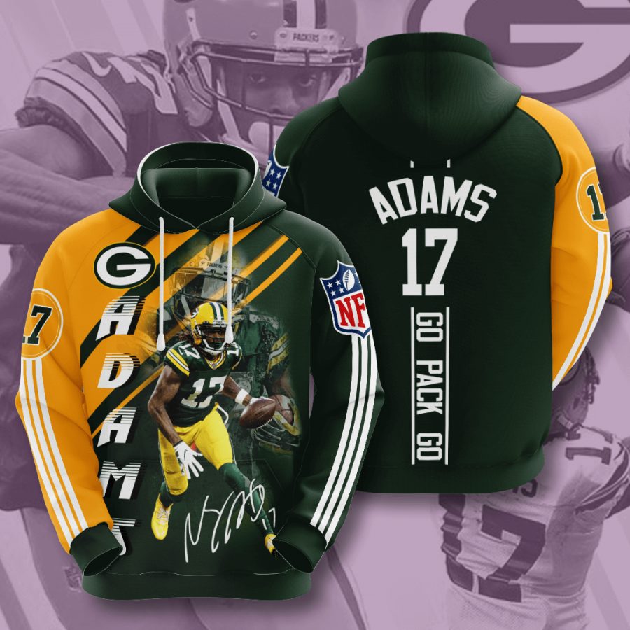 Sportswearmerch Green Bay Packers NFL Davante Adams Dark Gold Personalized Hoodie For Fan