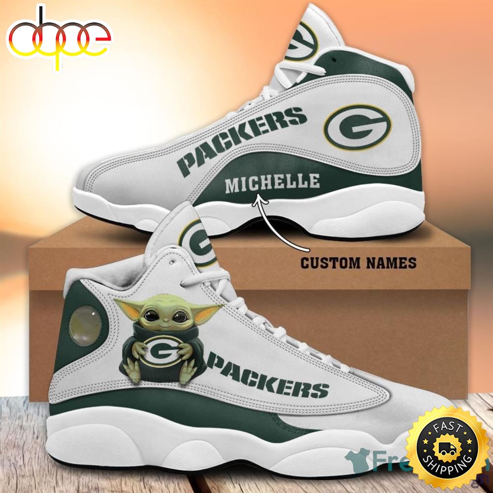 Sportswearmerch Green Bay Packers NFL Fans AJ13 Sneakers Shoes For Men And Women
