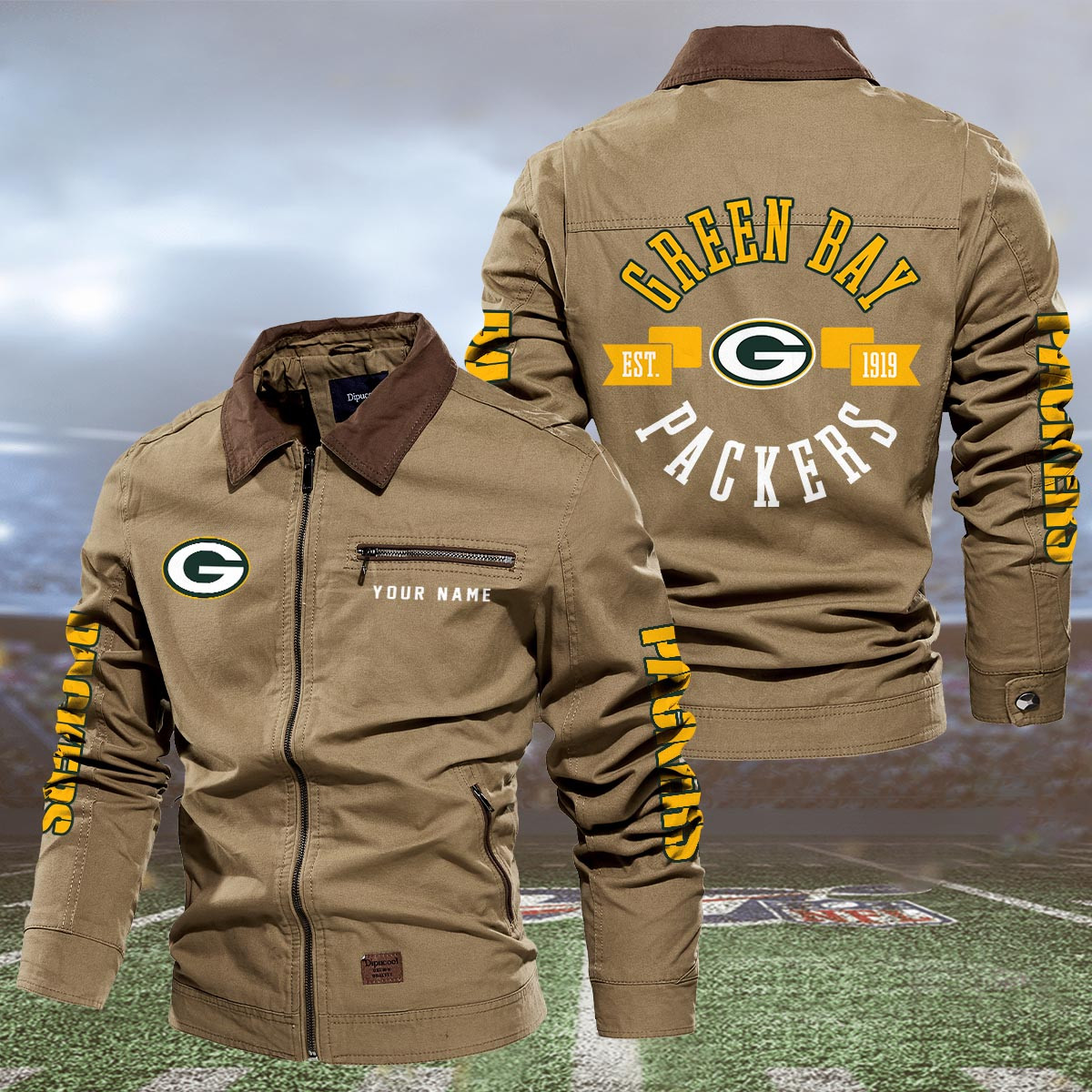 Sportswearmerch Green Bay Packers NFL Lapel Jacket For Fan
