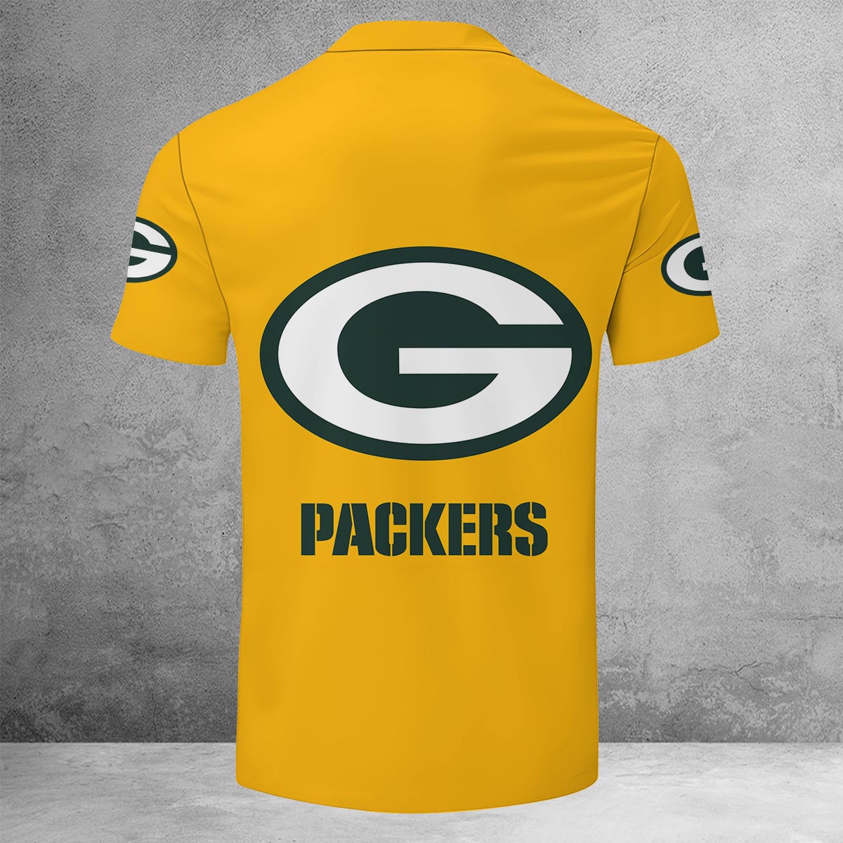 Sportswearmerch Green Bay Packers NFL Lapel Zip Polo Shirt For Fan