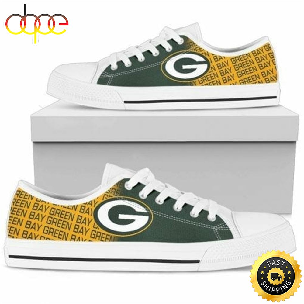 Sportswearmerch Green Bay Packers NFL Low Top Canvas Sneakers Shoes For Men And Women