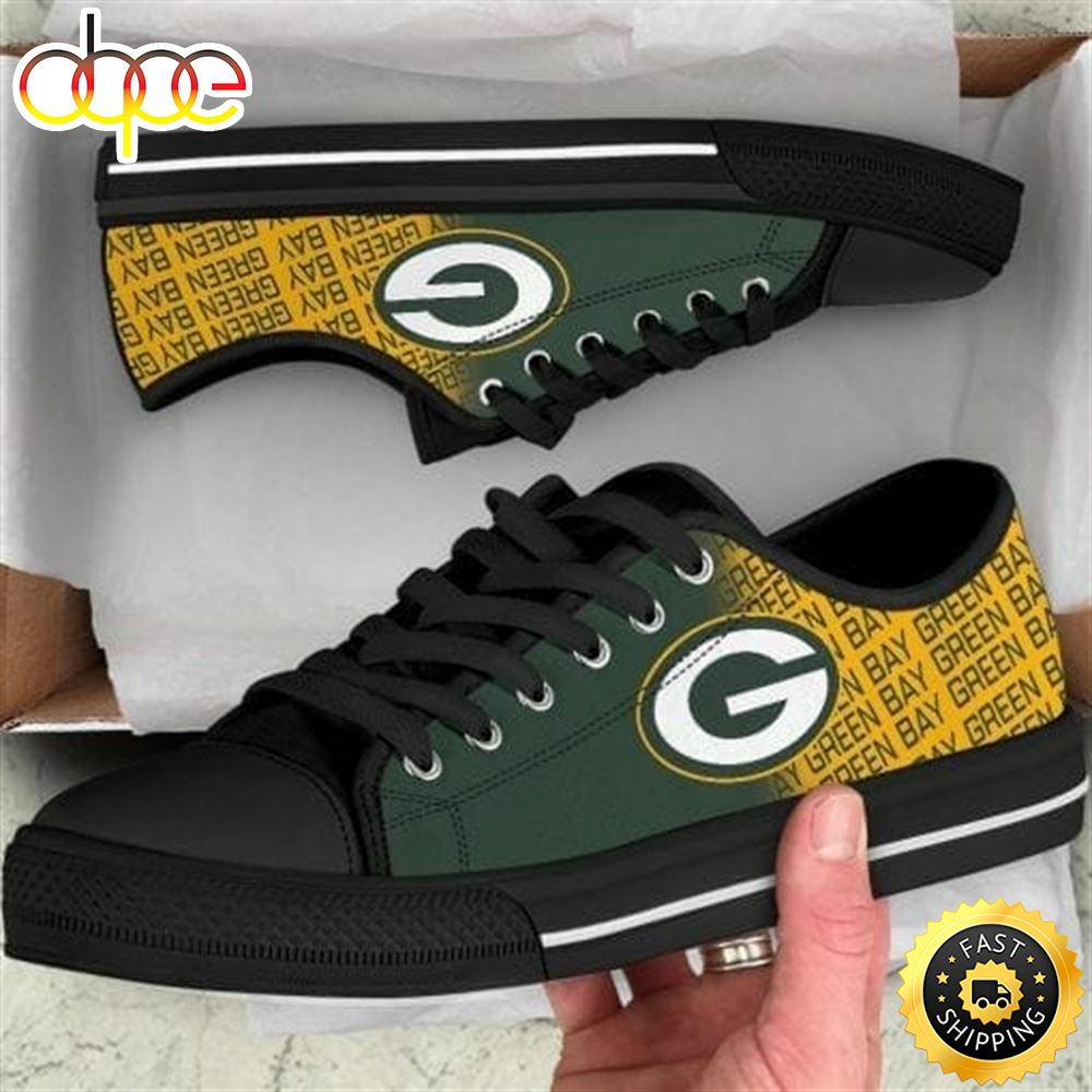 Sportswearmerch Green Bay Packers NFL Low Top Canvas Sneakers Shoes For Men And Women