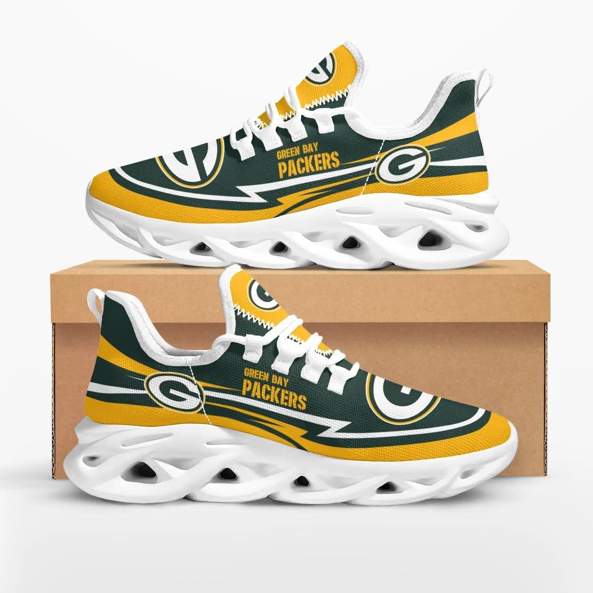 Sportswearmerch Green Bay Packers NFL Max Soul Shoes Sneakers For Men And Women