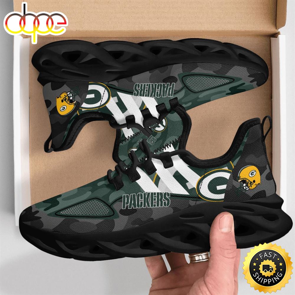 Sportswearmerch Green Bay Packers NFL Military Max Soul Shoes Sneakers For Men And Women