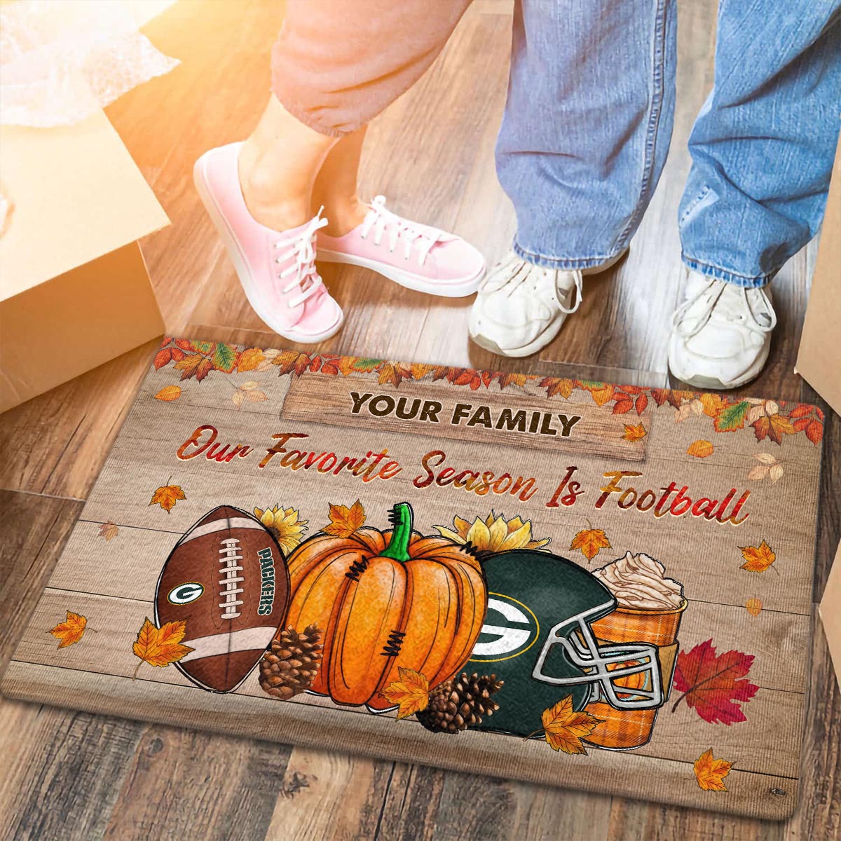 Sportswearmerch Green Bay Packers NFL Our Favorite Season is Football Doormat For Fan