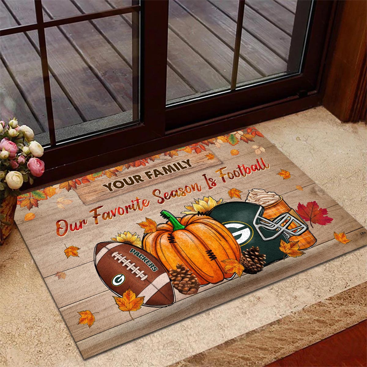 Sportswearmerch Green Bay Packers NFL Our Favorite Season is Football Doormat For Fan