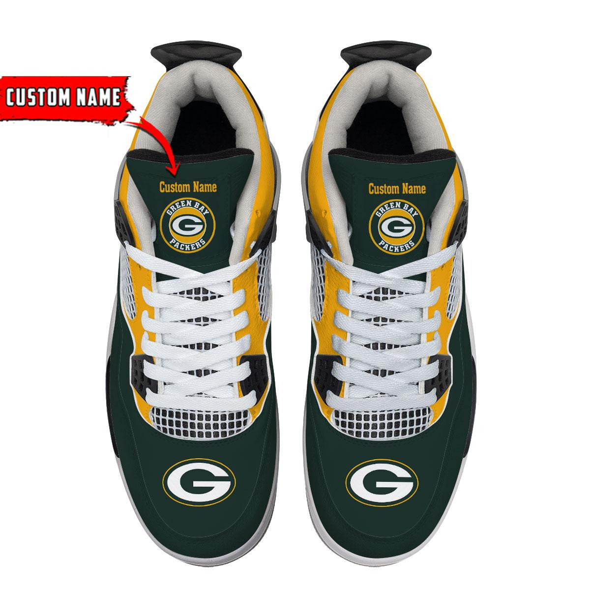 Sportswearmerch Green Bay Packers NFL Personalized Air Jordan 4 SnAJ4 Sneakers Shoes For Men And Women