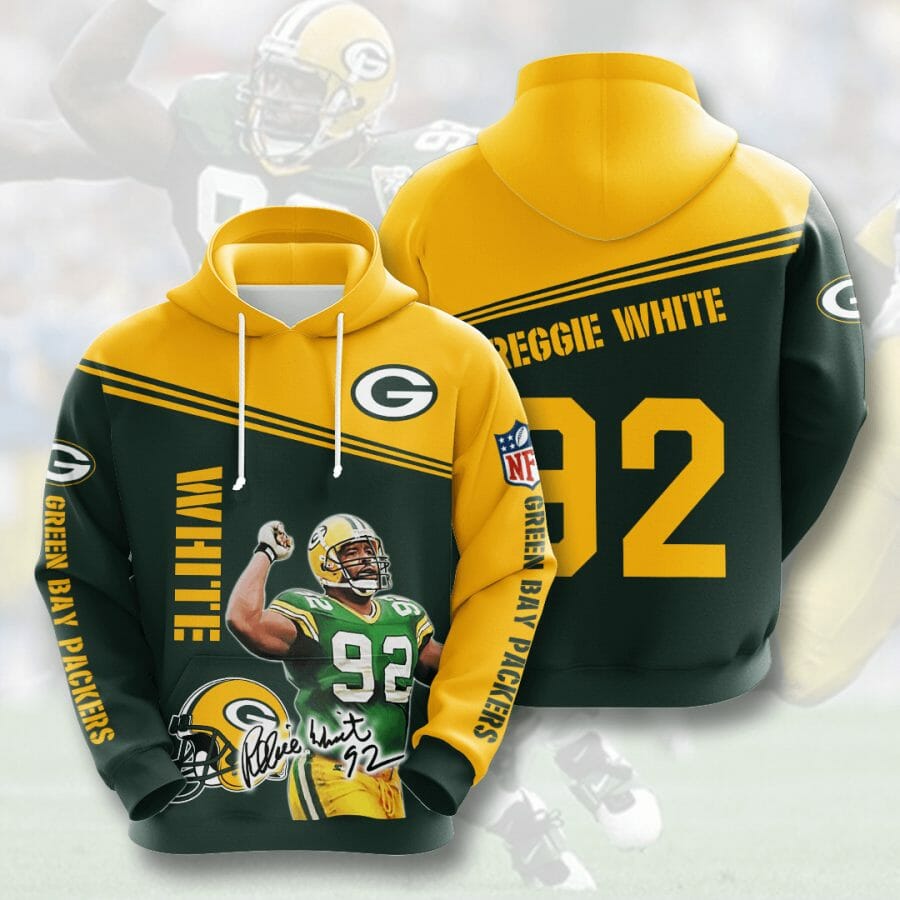 Sportswearmerch Green Bay Packers NFL Reggie White Dark Gold Personalized Hoodie For Fan