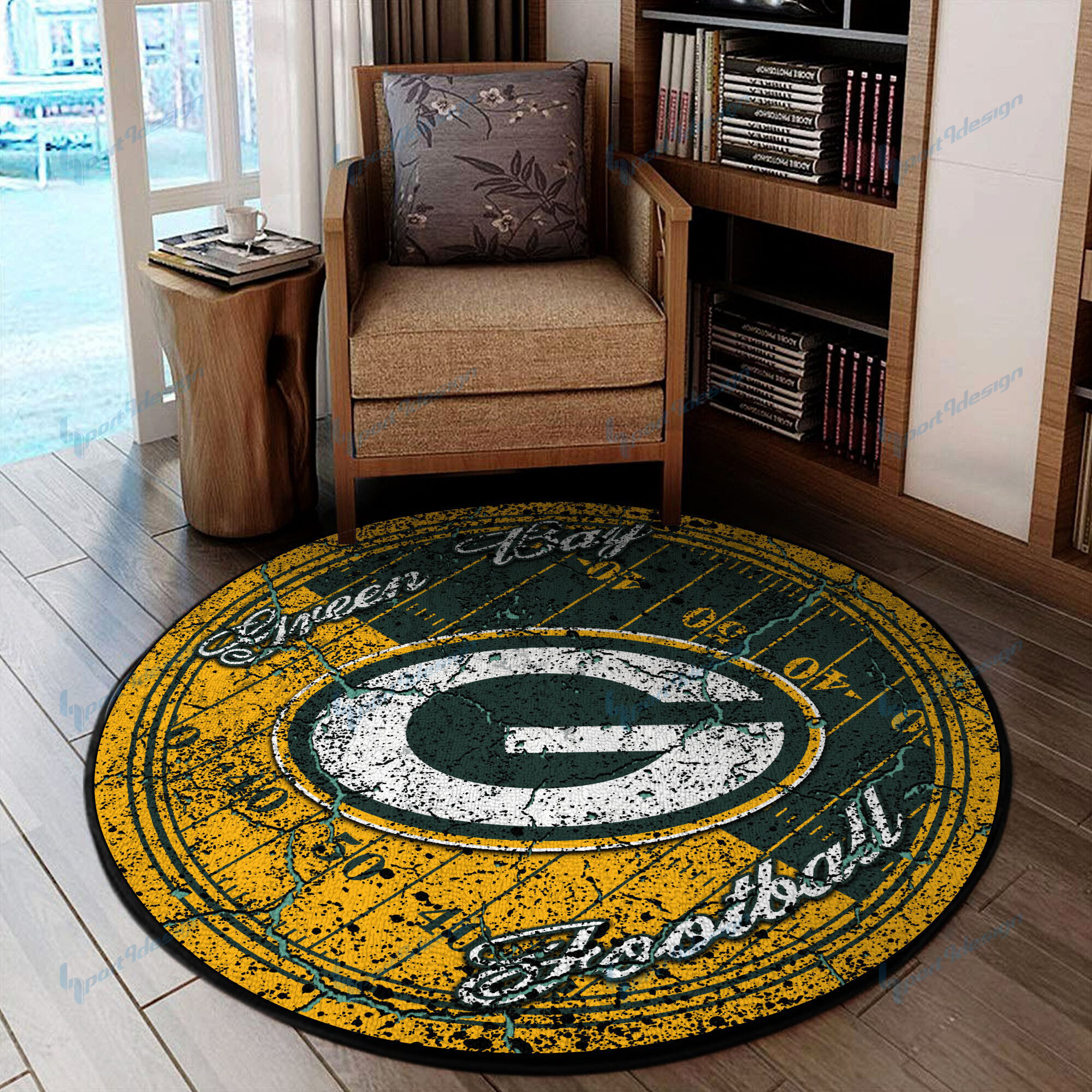 Sportswearmerch Green Bay Packers NFL Round Rug For Fan