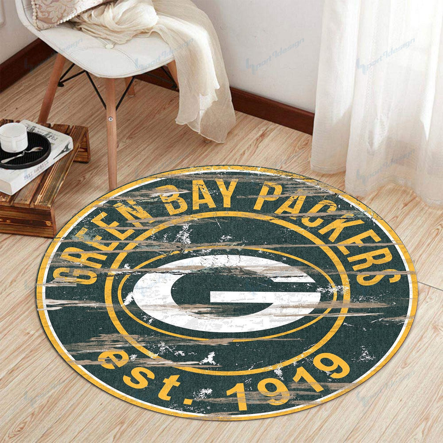 Sportswearmerch Green Bay Packers NFL Round Rug For Fan