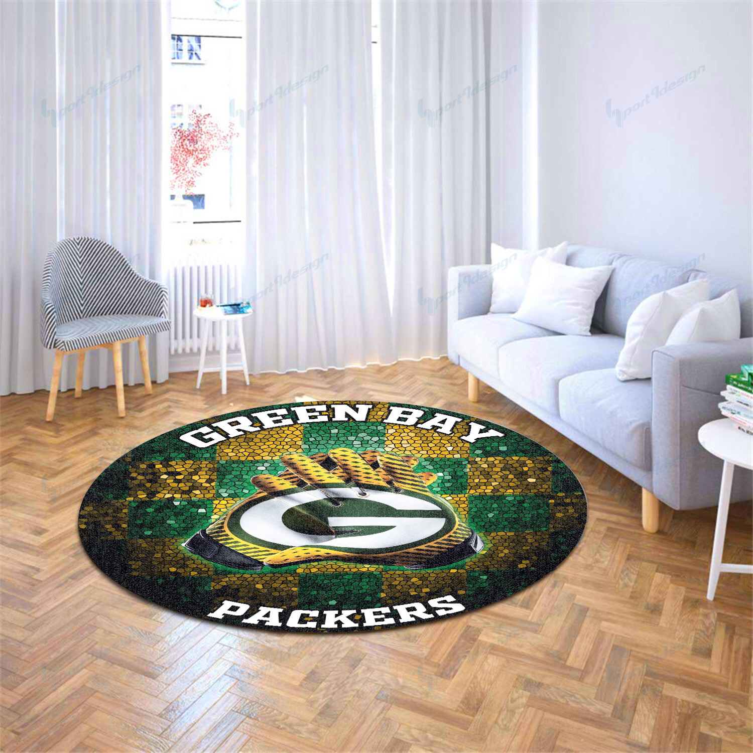 Sportswearmerch Green Bay Packers NFL Round Rug For Fan