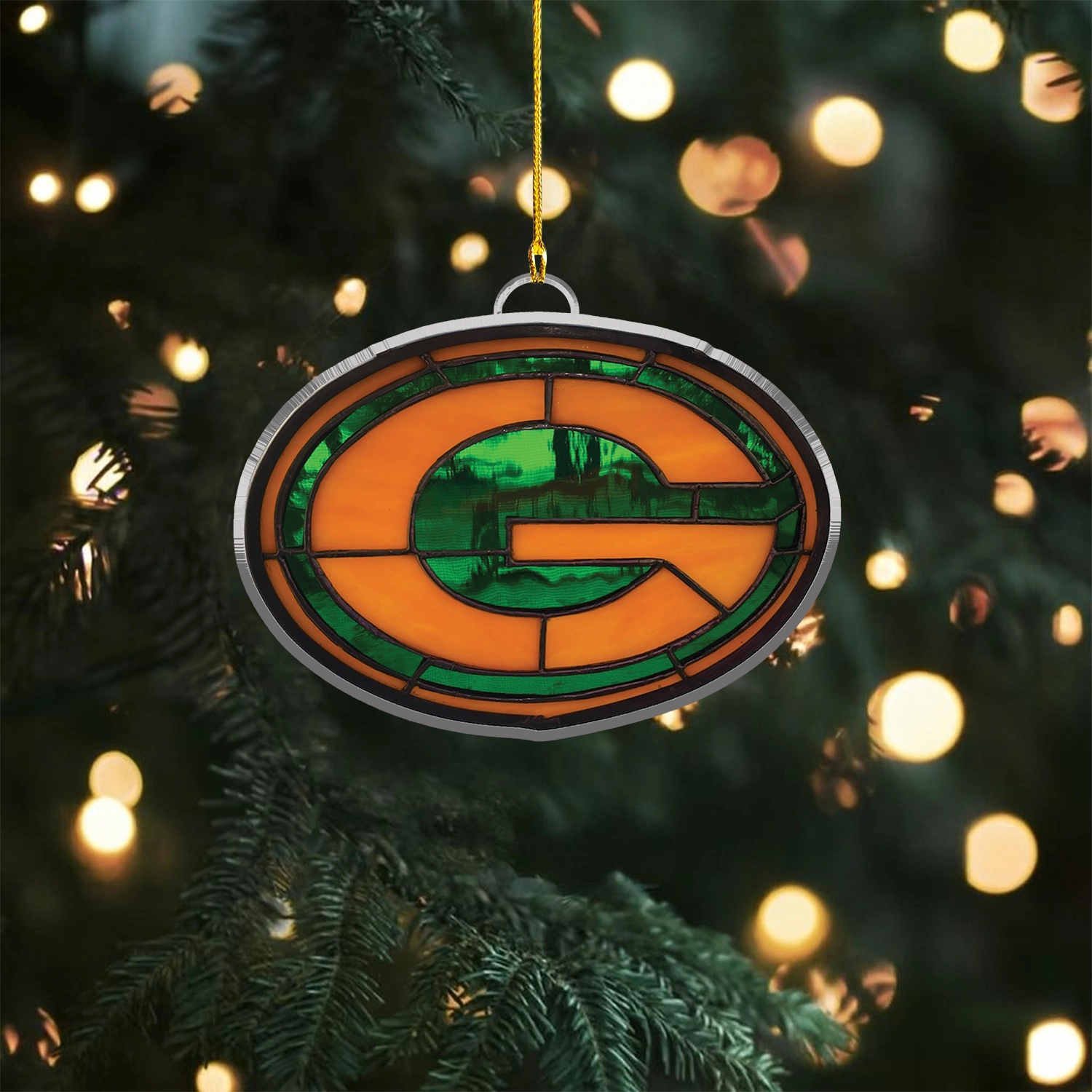 Sportswearmerch Green Bay Packers NFL x Christmas Acrylic Ornament Gift For Fans