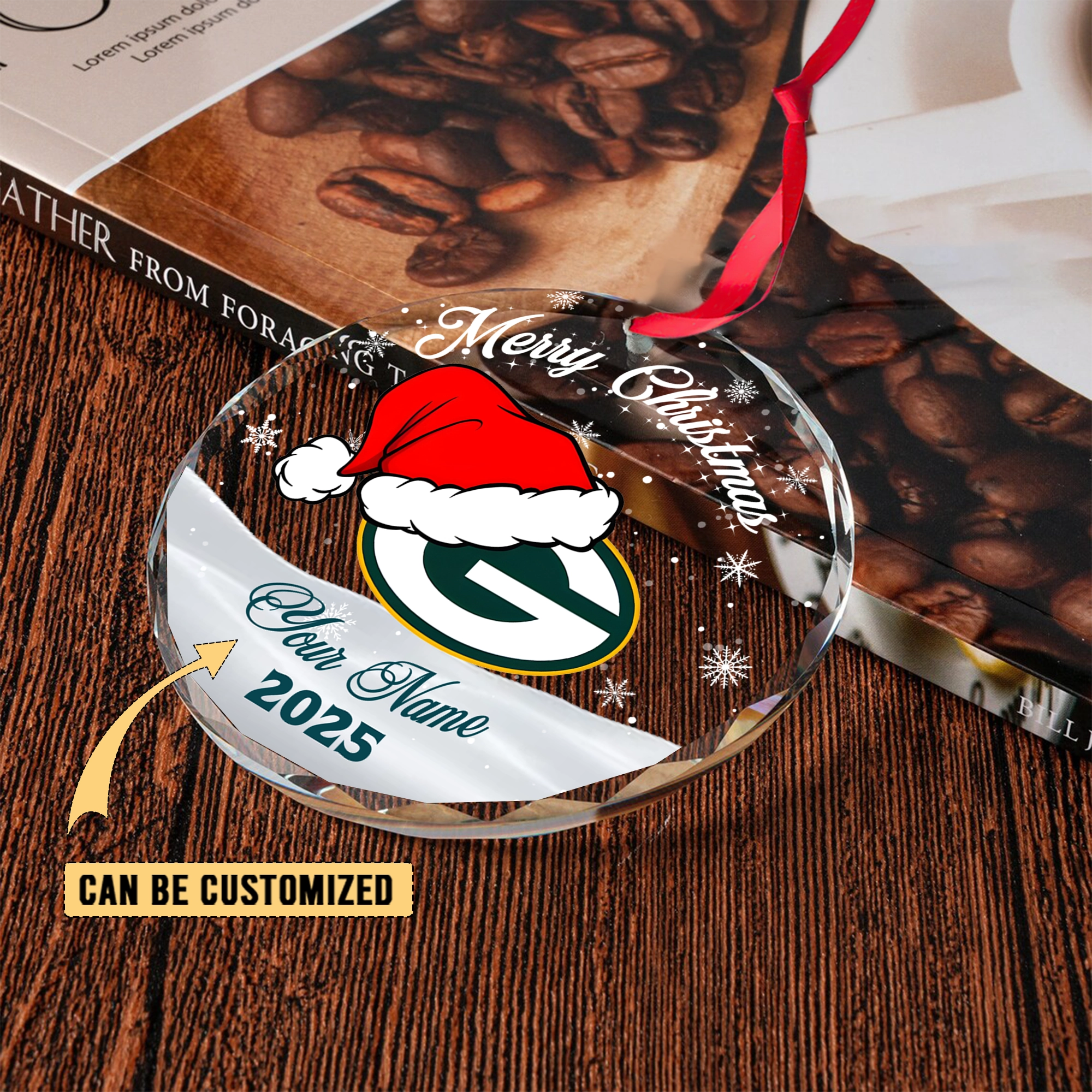 Sportswearmerch Green Bay Packers NFL x Christmas Glass Ornament Gift For Fan