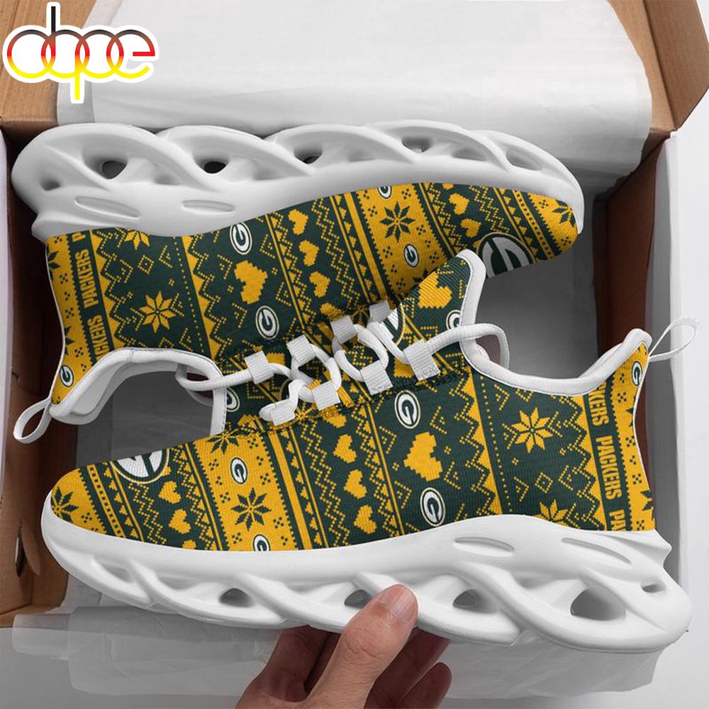 Sportswearmerch Green Bay Packers NFL X-max Patterns Christmas Max Soul Shoes Sneakers For Men And Women