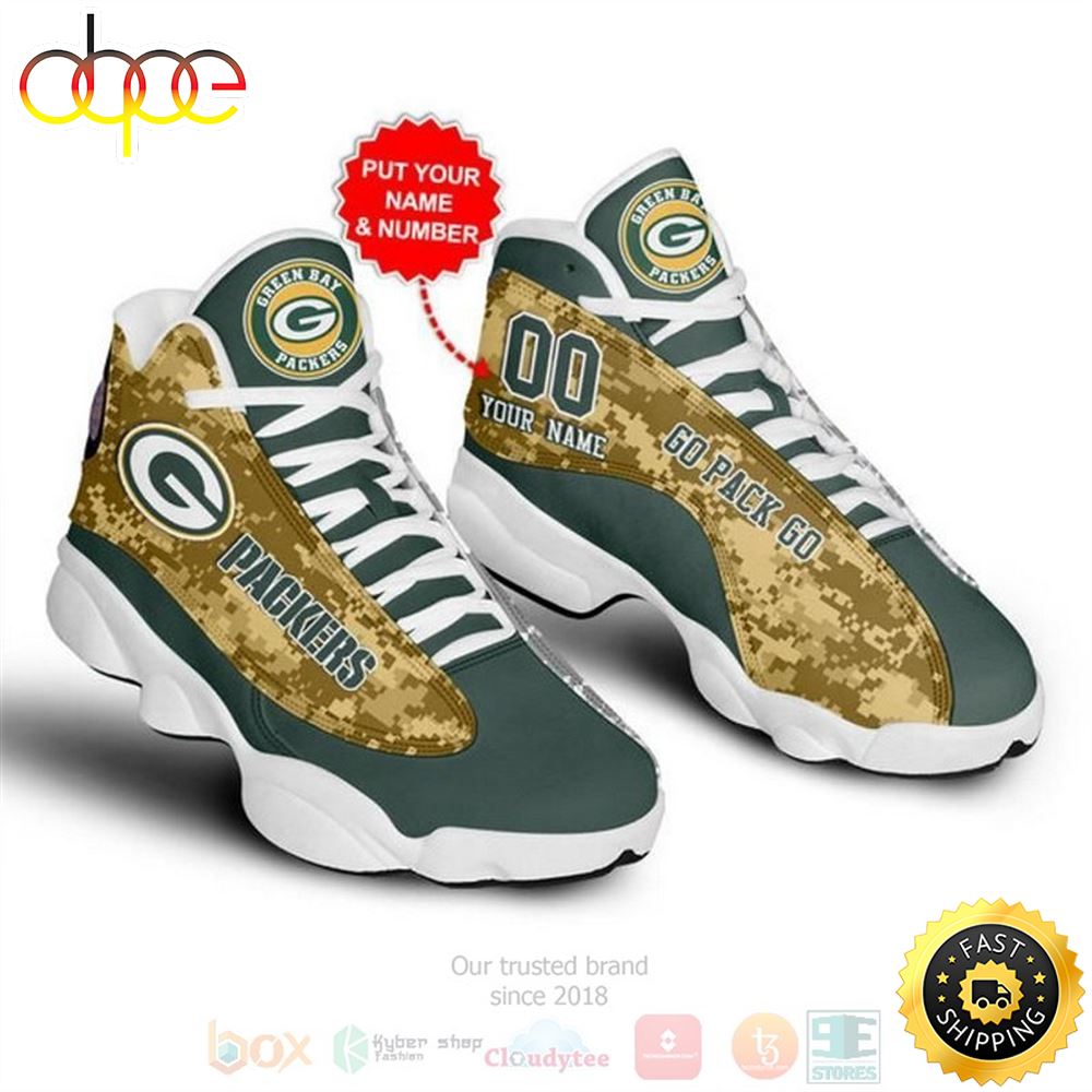 Sportswearmerch Green Bay Packers NFLs AJ13 Sneakers Shoes For Men And Women