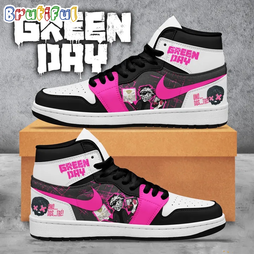 Sportswearmerch Green Day AJ1 High Sneakers Shoes For Men And Women