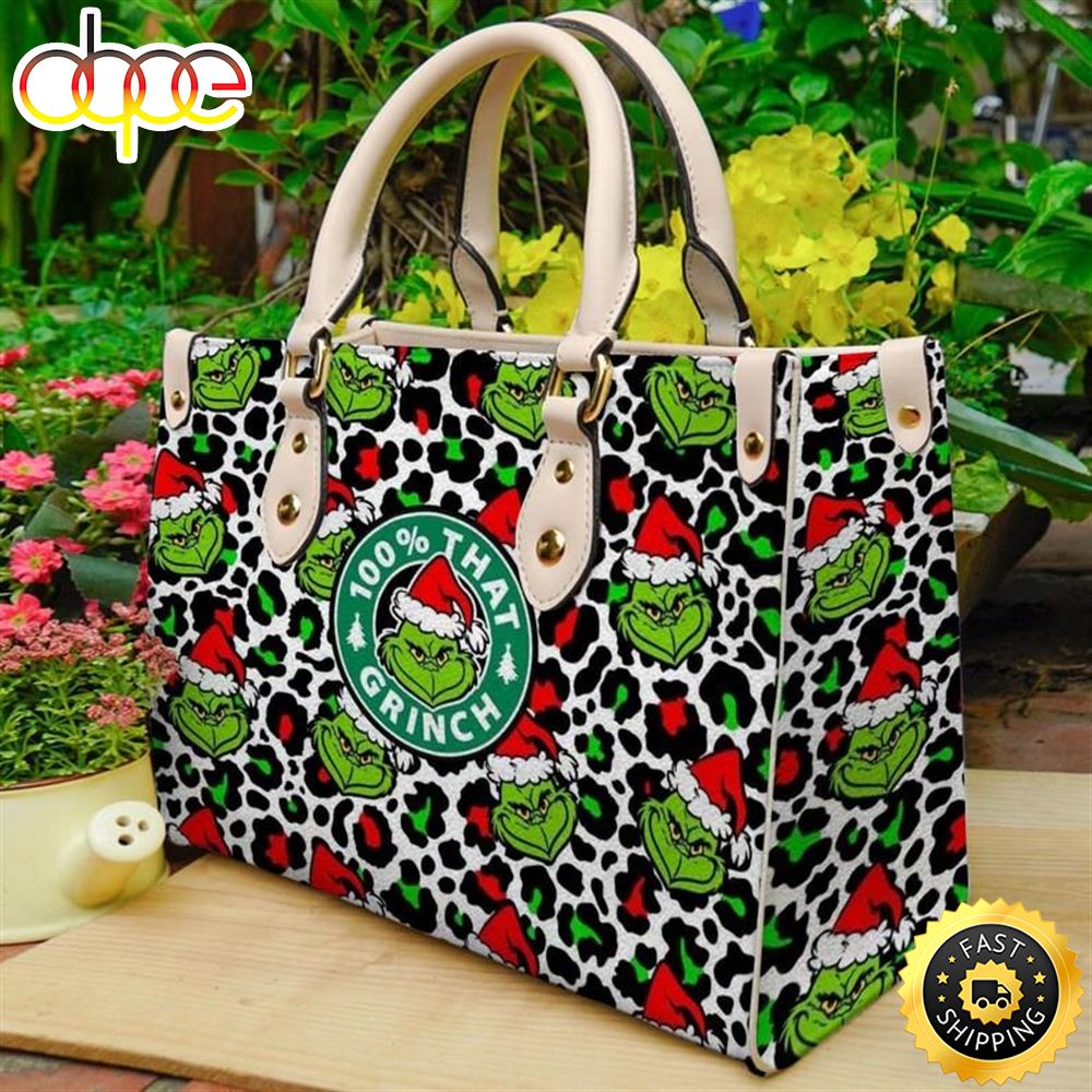 Sportswearmerch Grinch Movie Christmas Leather Bag For Fan