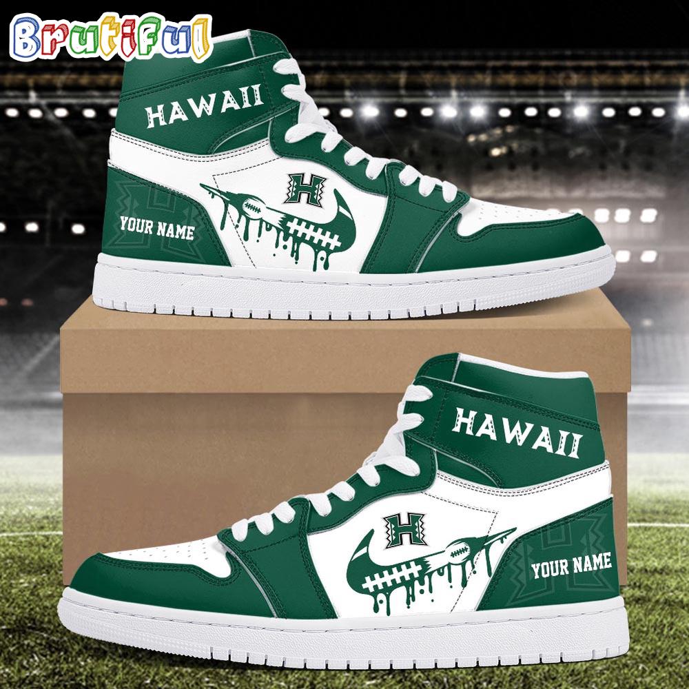 Sportswearmerch Hawai'i Rainbow Warriors NCAA AJ1 High Sneakers Shoes For Men And Women