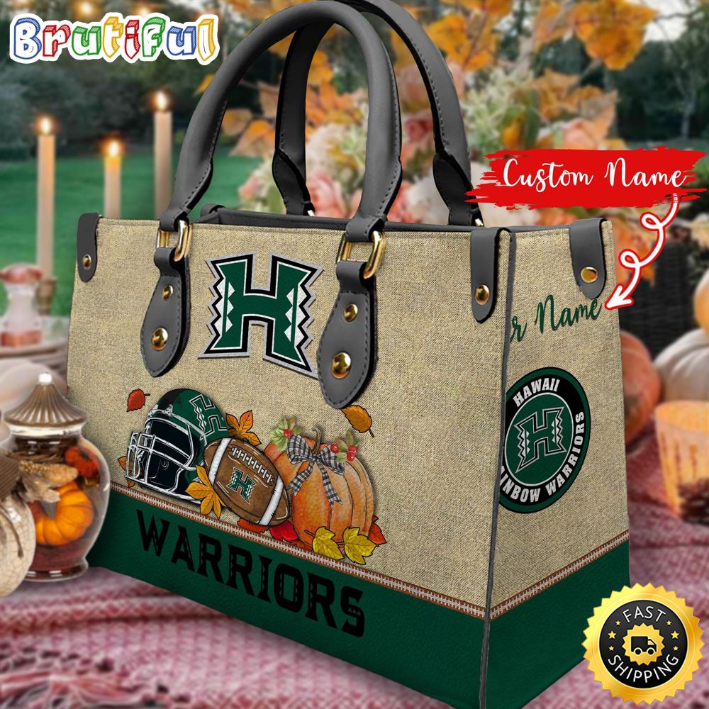 Sportswearmerch Hawai'i Rainbow Warriors NCAA Autumn Leather Handbag For Fan