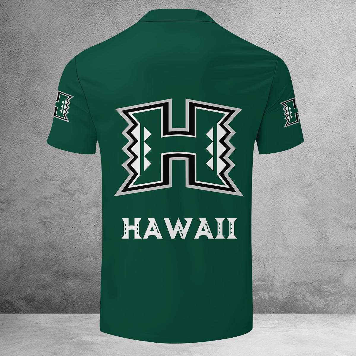 Sportswearmerch Hawai'i Rainbow Warriors NCAA Lapel Zip Polo Shirt For Fan