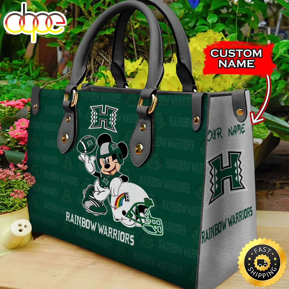 Sportswearmerch Hawai'i Rainbow Warriors NCAA Mickey Leather Bag For Fan