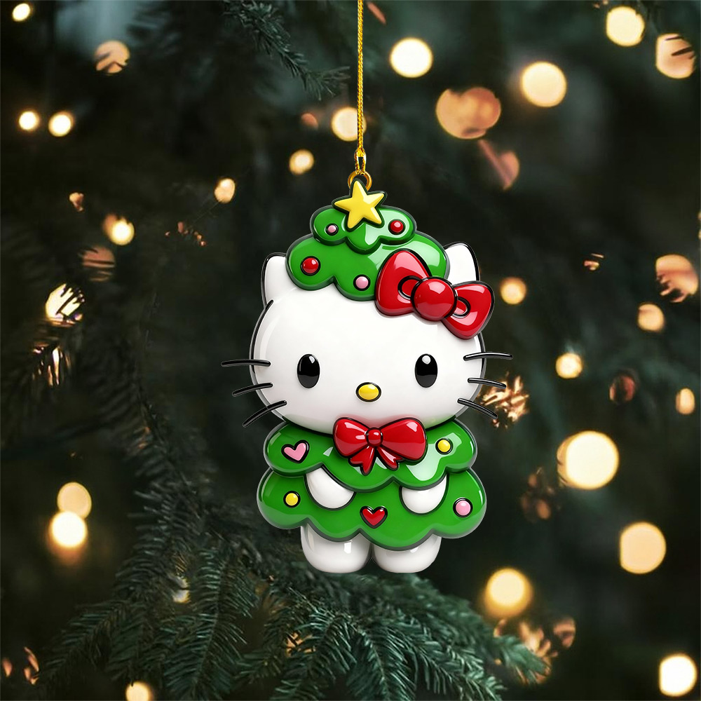 Sportswearmerch Hello Kitty x Christmas Acrylic Ornament Gift For Fan