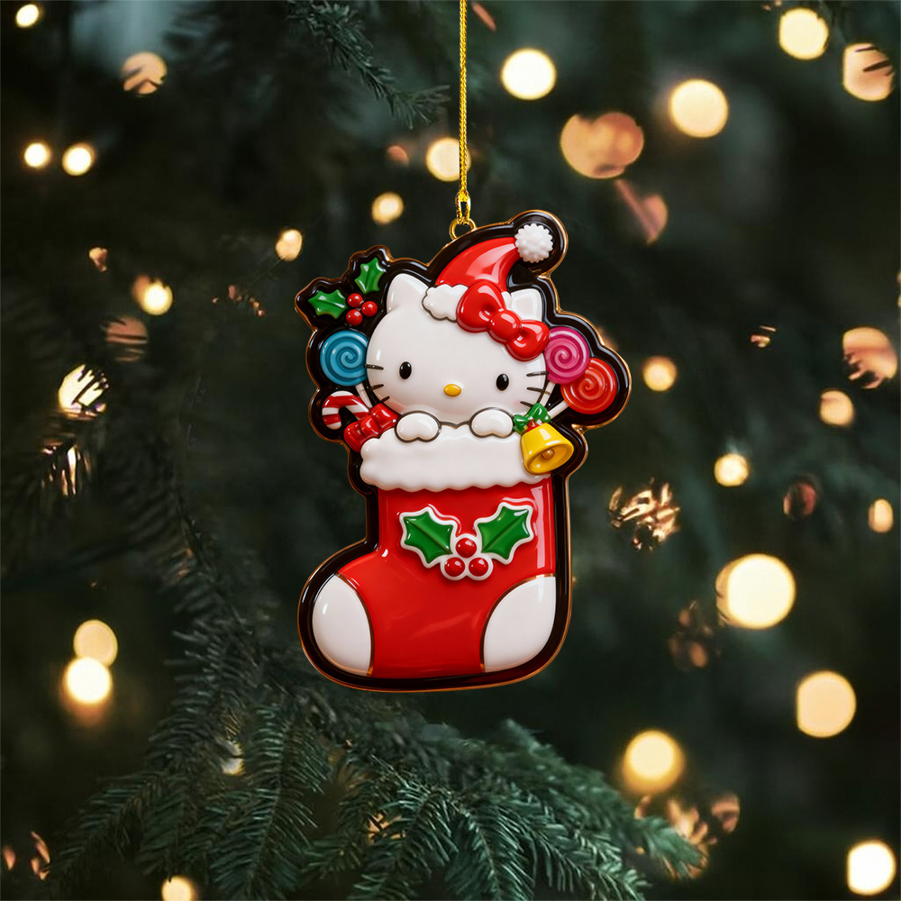 Sportswearmerch Hello Kitty x Christmas Acrylic Ornament Gift For Fan