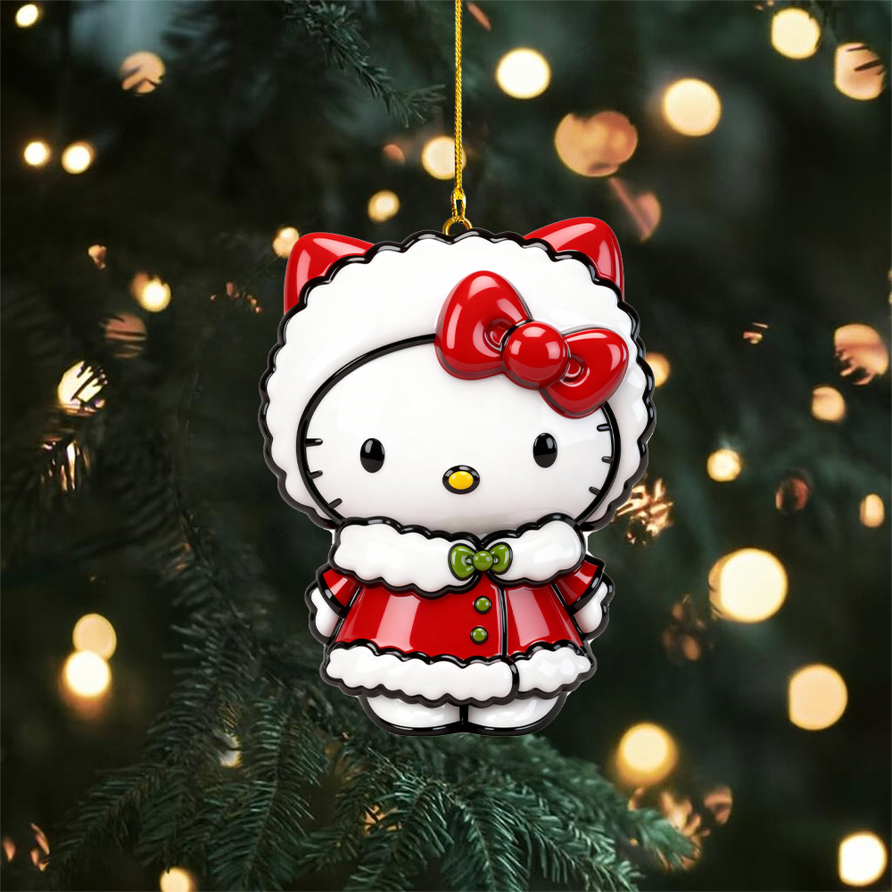 Sportswearmerch Hello Kitty x Christmas Acrylic Ornament Gift For Fan