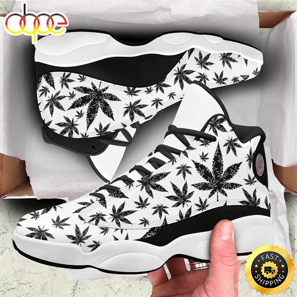 Sportswearmerch Hippie Dark Cannabis Weed AJ13 Sneakers Shoes For Men And Women