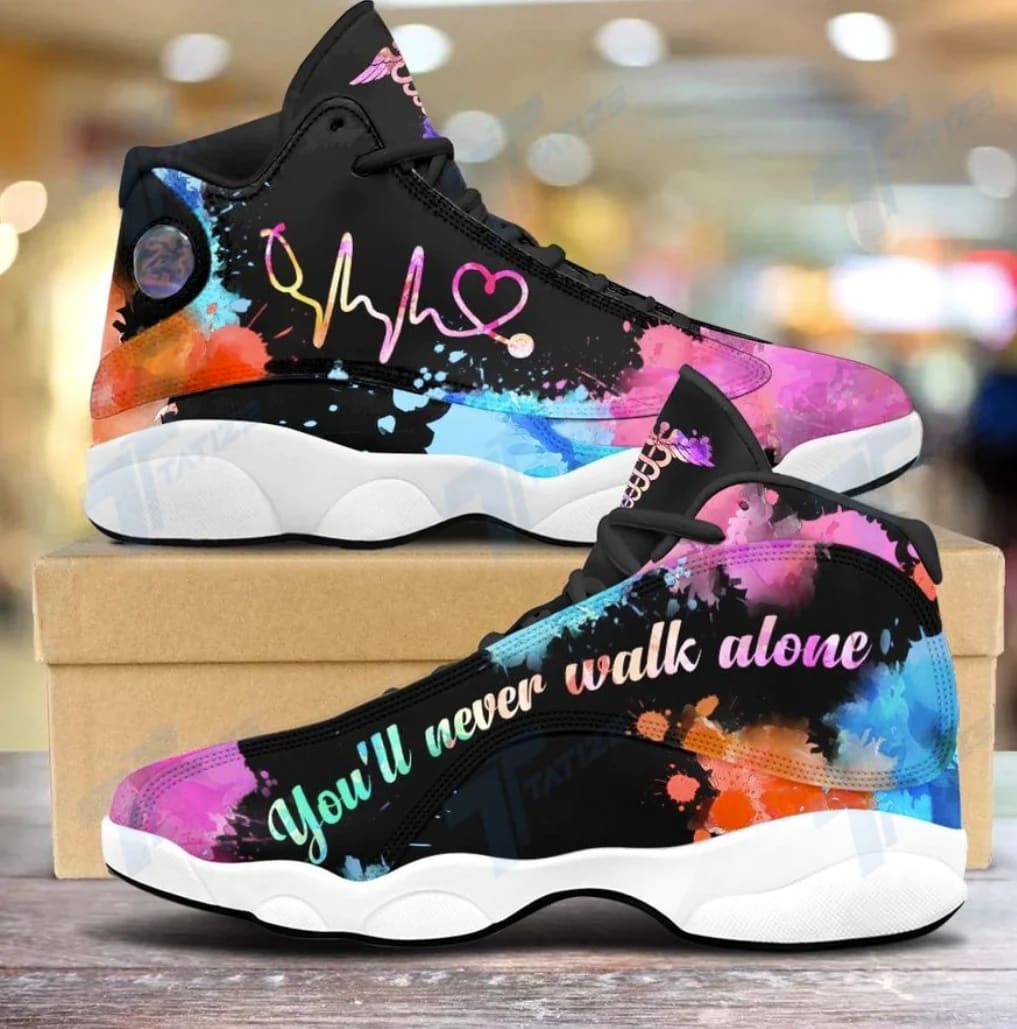 Sportswearmerch Hippie Nurse AJ13 Sneakers Shoes For Men And Women