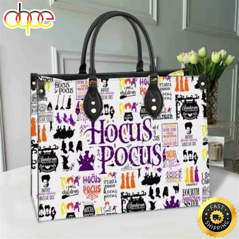 Sportswearmerch Hocus Pocus Horror Movie Leather Bag For Fan
