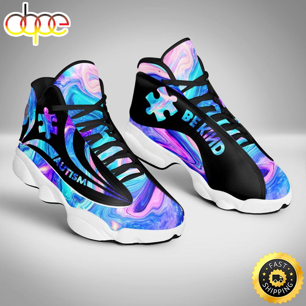 Sportswearmerch Hologram Holographic Puzzle Autism AJ13 Sneakers Shoes For Men And Women