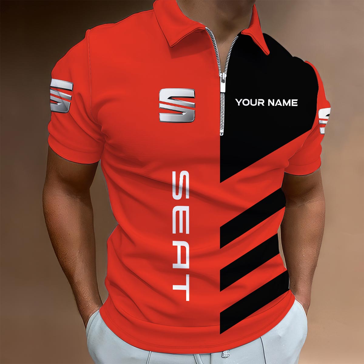 Sportswearmerch Honda Motorcycle Lapel Zip Polo Shirt For Fan