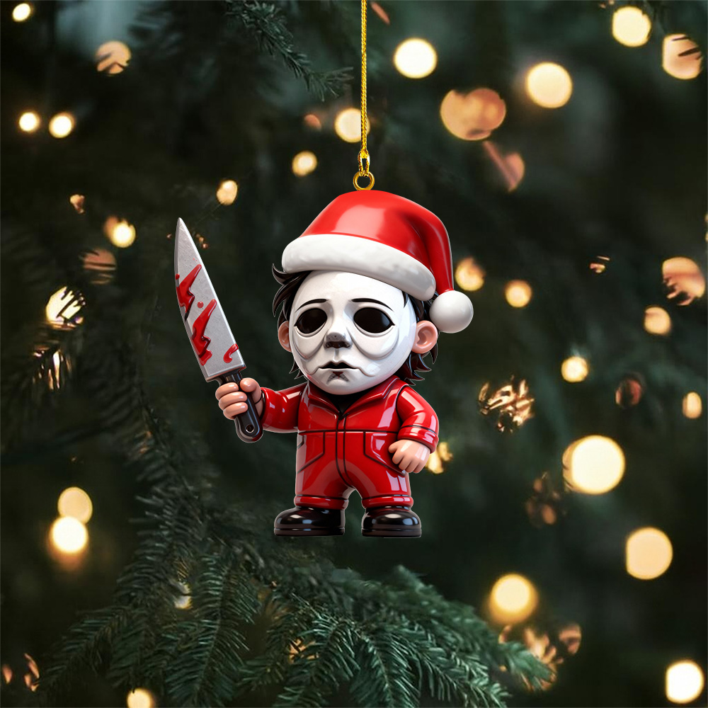 Sportswearmerch Horror Friends x Christmas Acrylic Ornament Gift For Fan