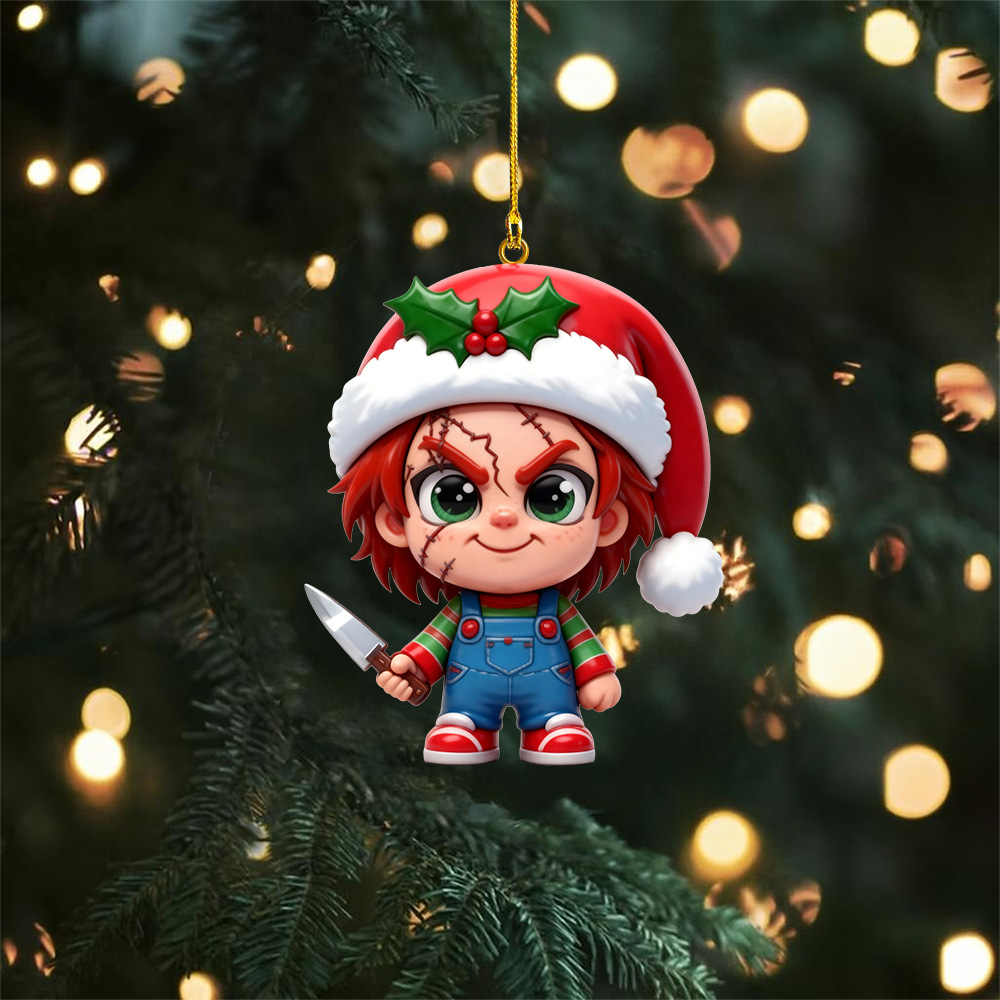 Sportswearmerch Horror Friends x Christmas Acrylic Ornament Gift For Fan