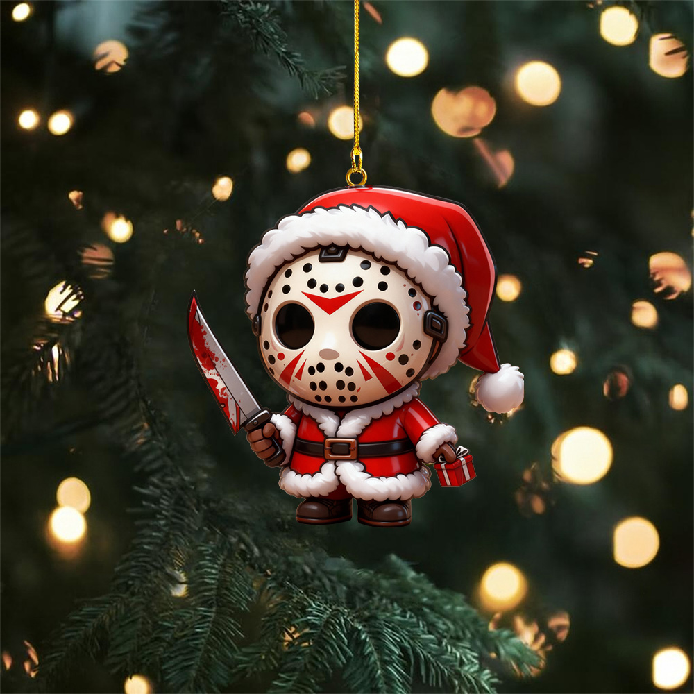 Sportswearmerch Horror Friends x Christmas Acrylic Ornament Gift For Fan