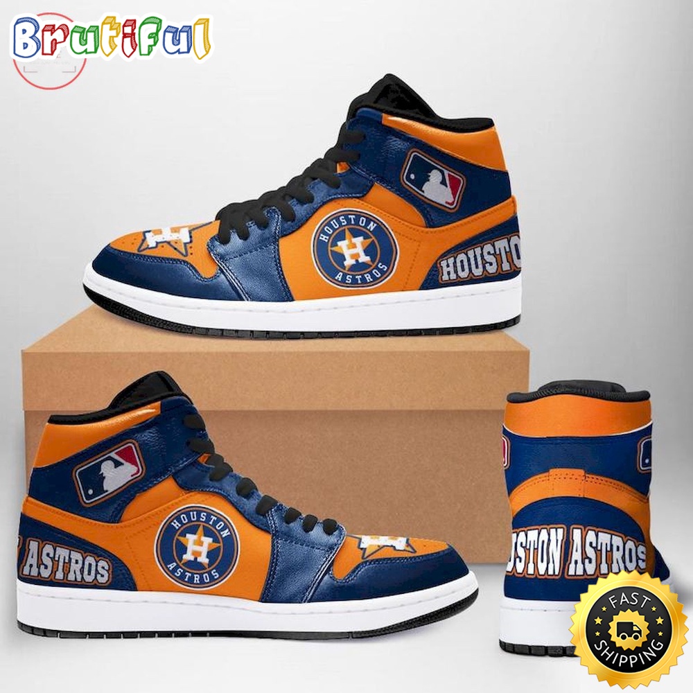 Sportswearmerch Houston Astros MLB AJ1 High Sneakers Shoes For Men And Women