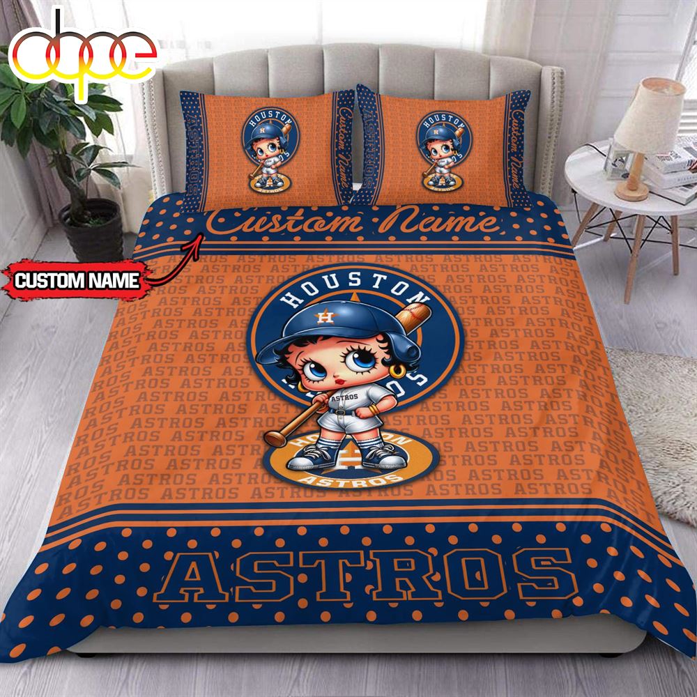 Sportswearmerch Houston Astros MLB Baseball Bedding Set For Fan