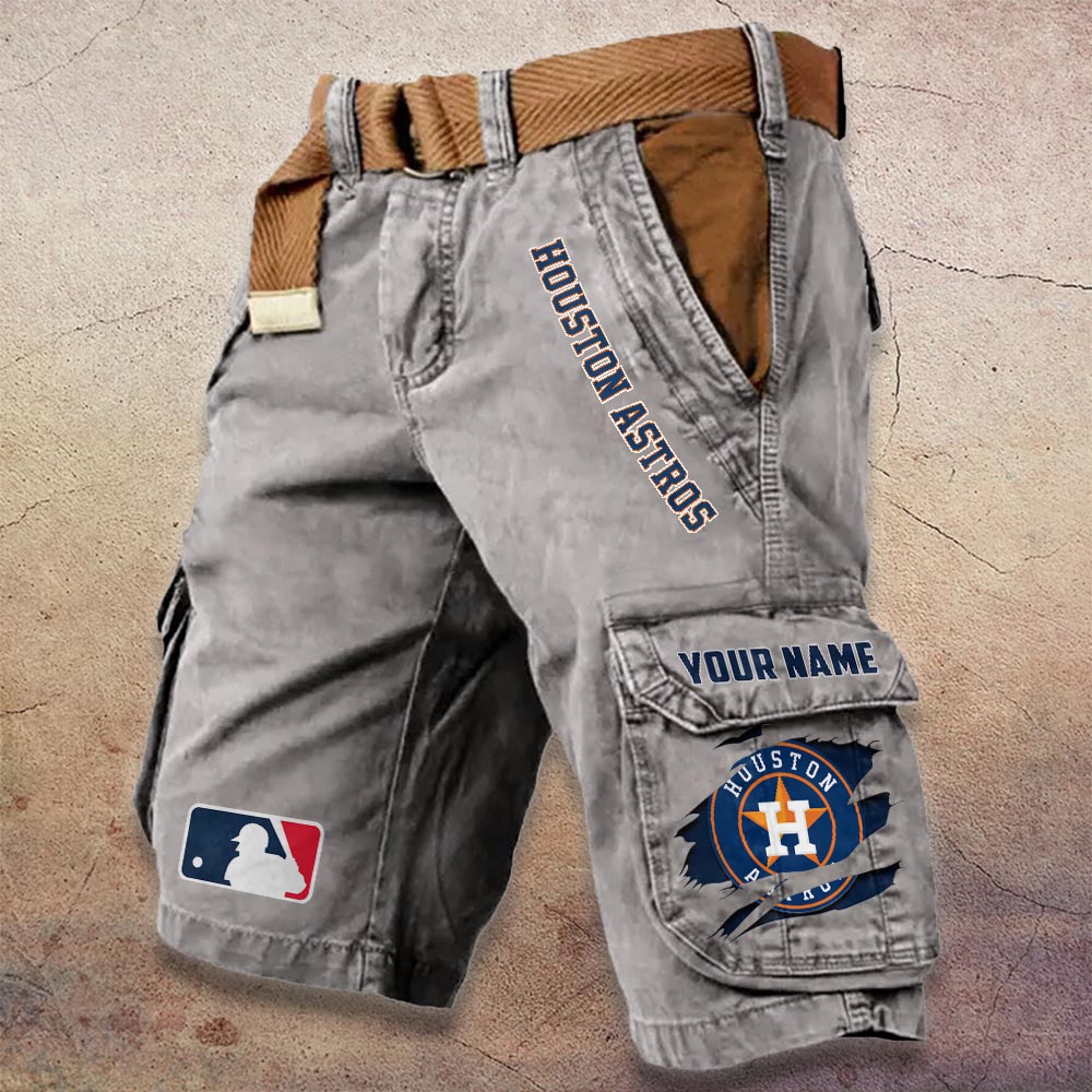 Sportswearmerch Houston Astros MLB Denim Short For Fan