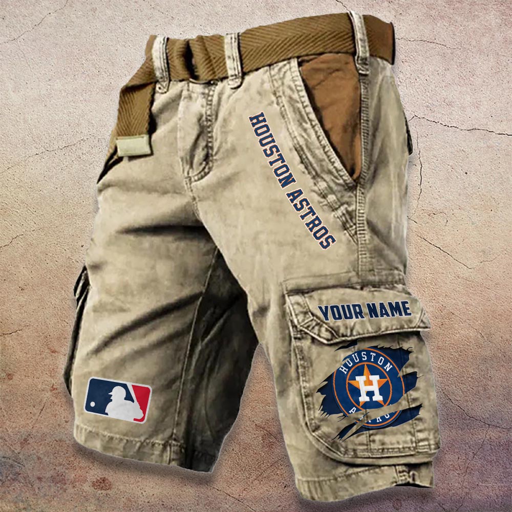 Sportswearmerch Houston Astros MLB Denim Short For Fan